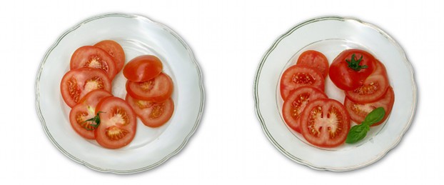 in Scheiben geschnittene Tomaten