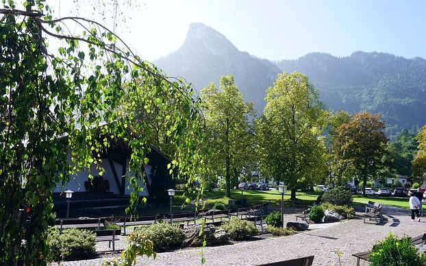 Blick auf die Landschaft Oberammergau