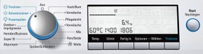 Display des Waschtrockners IQ700 von Siemens