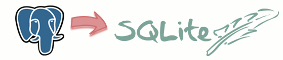 PostgreSQL in SQLite3 konvertieren
