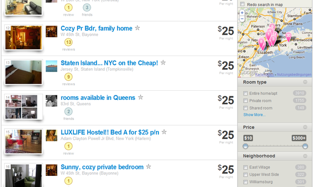 Zimmerpreise in New York