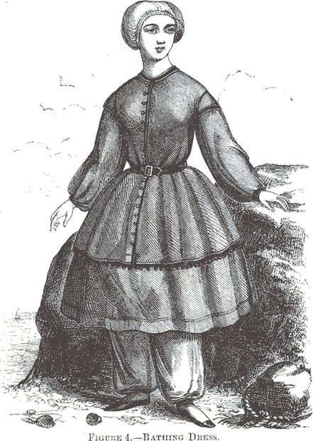 Badekleid um 1858