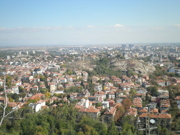 Blick auf Plovdiv /Markovo Hügel
