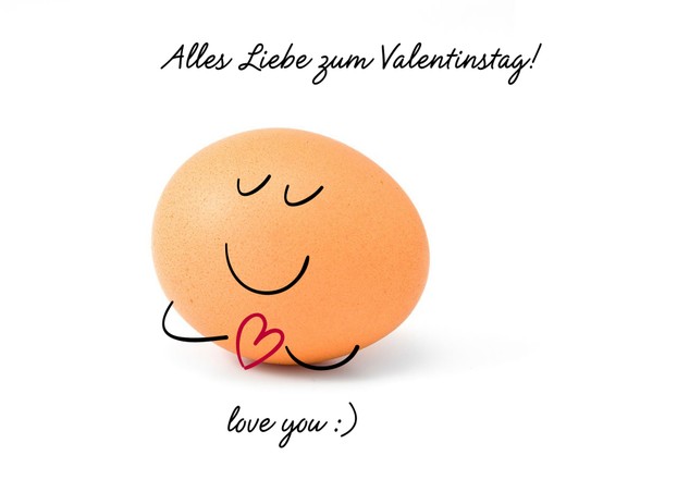 Valentinstagskarte "Ei love you"