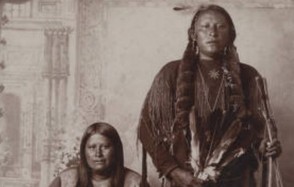 Kiowa Medizinmann und Frau