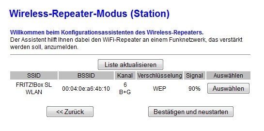 WiFi Repeater Modus - WLAN Netzwerk ...