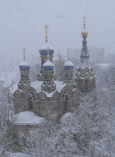Russisch-Orthodoxe Kirche im Winter