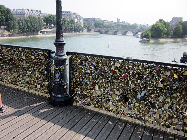 Brücke mit Liebesschlösser in Paris