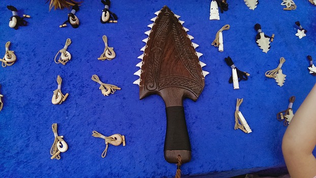 Polynesische Waffe im Museum in Hana