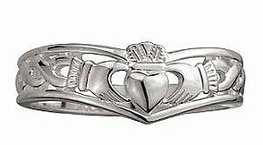 Edelstahl Wishbone Claddagh Ring