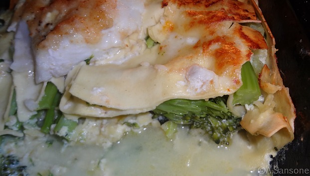 Lasagne mit Brokkoli und Fisch