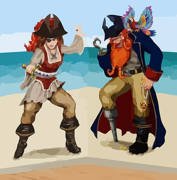 Pirat und Piratenbraut
