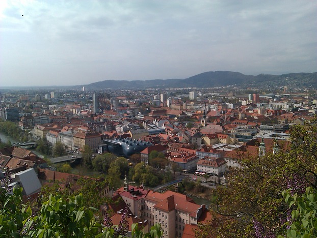 Graz vom Schlossberg aus gesehen