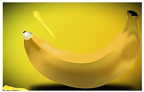 Eine schöne, gelbe Banane