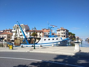 Boote im Hafen von Grado
