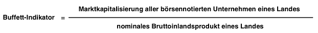 Formel Buffett-Indikator