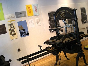 Eine alte Druckerpresse