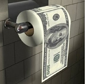 Toilettenpapier 100 Dollar