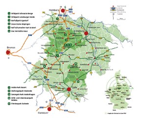 Karte der Lüneburger Heide, Lüneburger Heide GmbH