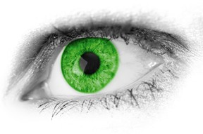 Auge grün