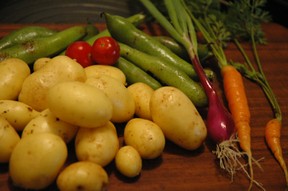 Lagerung Gemüse frisch