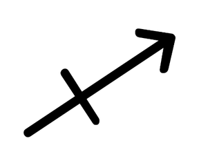Astrologisches Symbol für das Zeichen Schütze