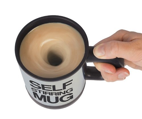 Fun selbstrührend Geschenkidee Automatisch Umrührende Tasse Thermo Kaffee 